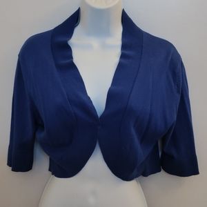 Xhilaration Royal Blue Cropped Cardigan